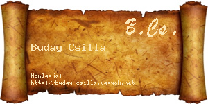 Buday Csilla névjegykártya